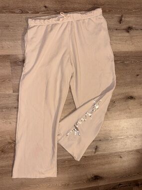 PINK Victoria's Secret Flare Sweat Pants with Foil Logi